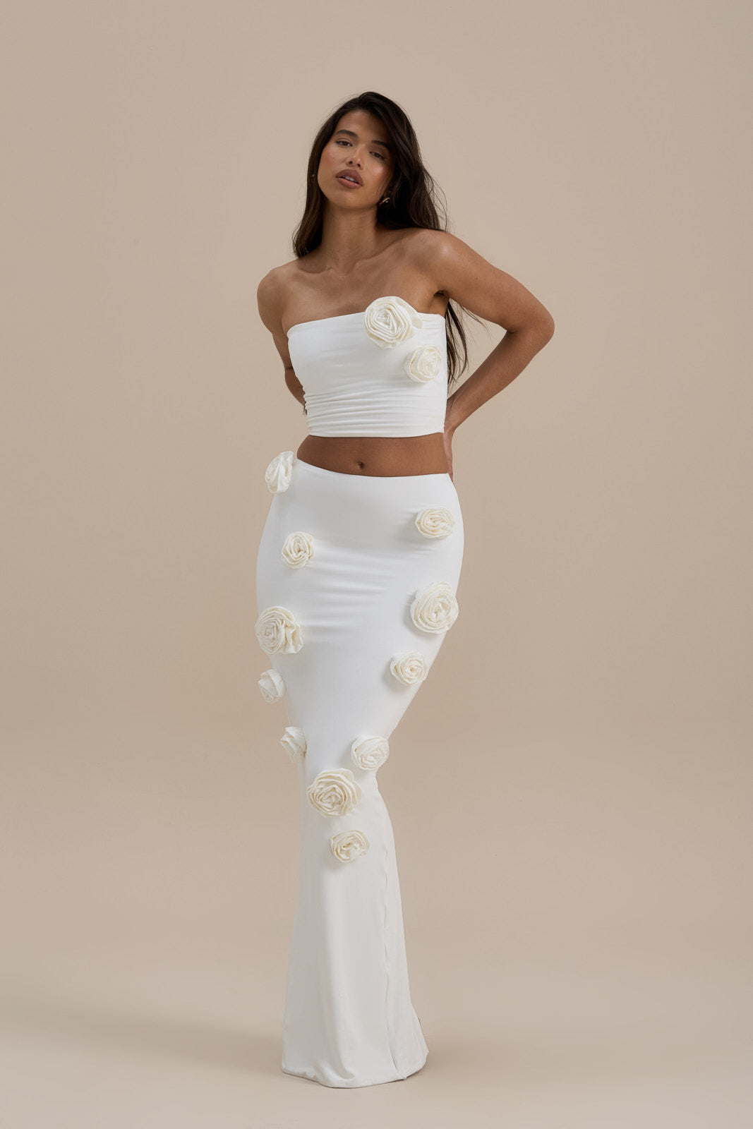 POSIE MAXI SKIRT | VANILLA