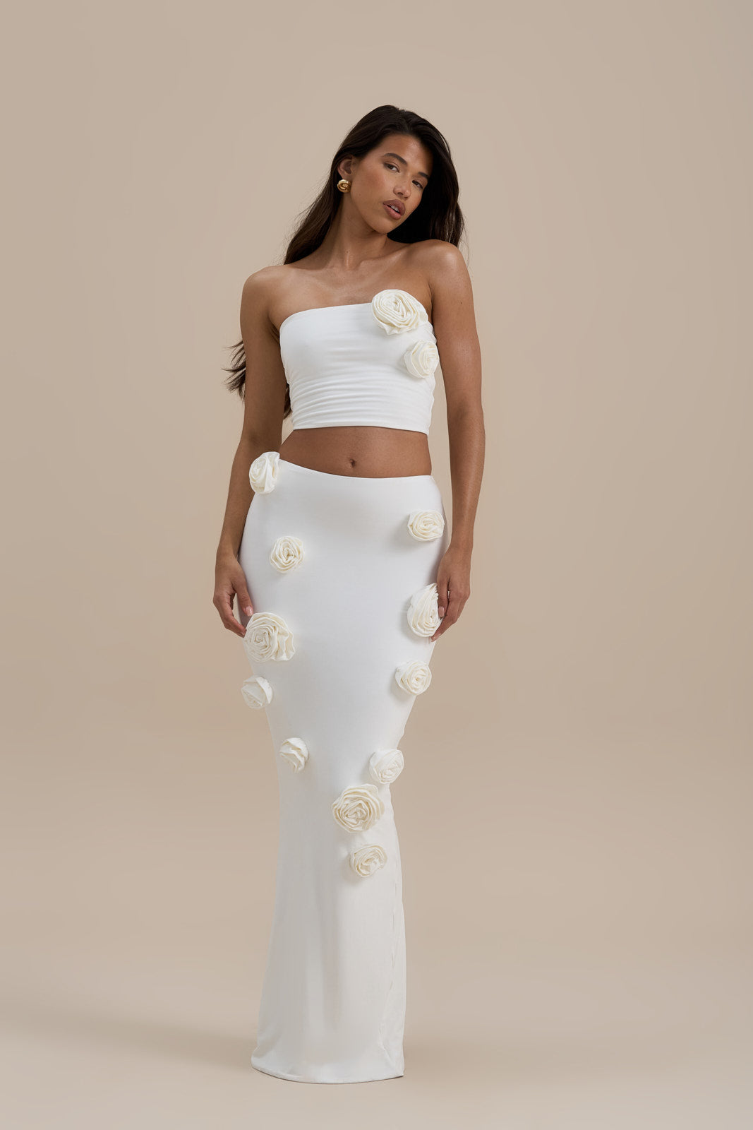 POSIE MAXI SKIRT | VANILLA