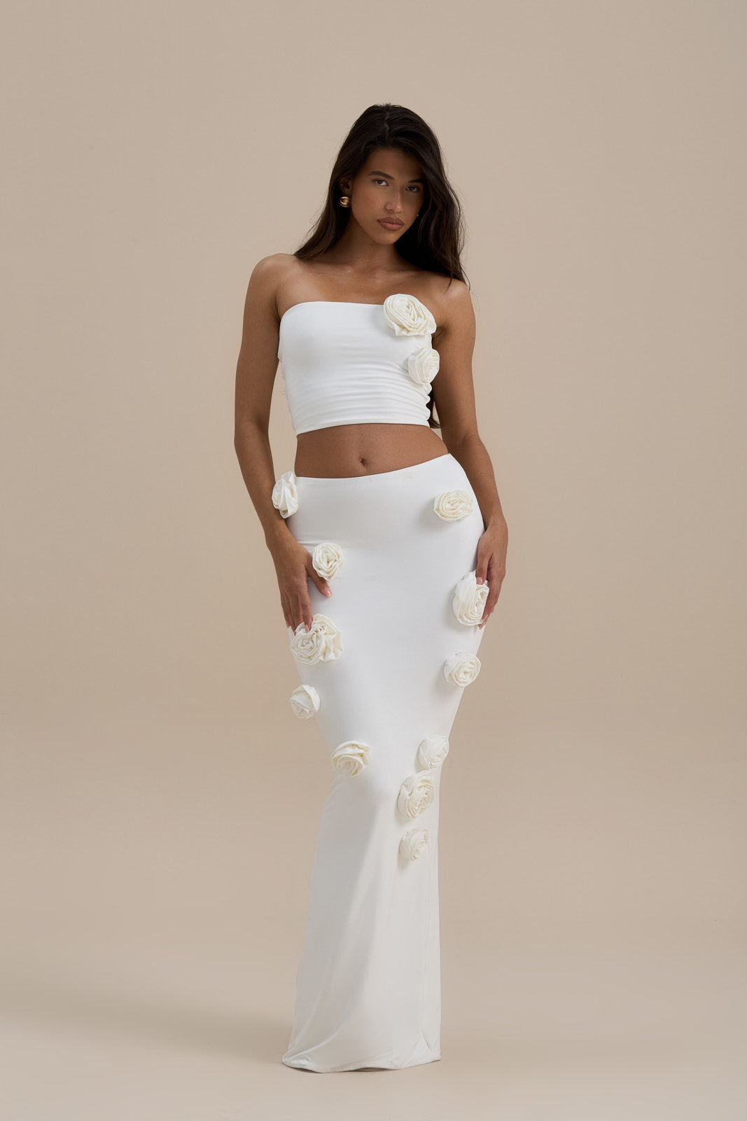 POSIE MAXI SKIRT | VANILLA