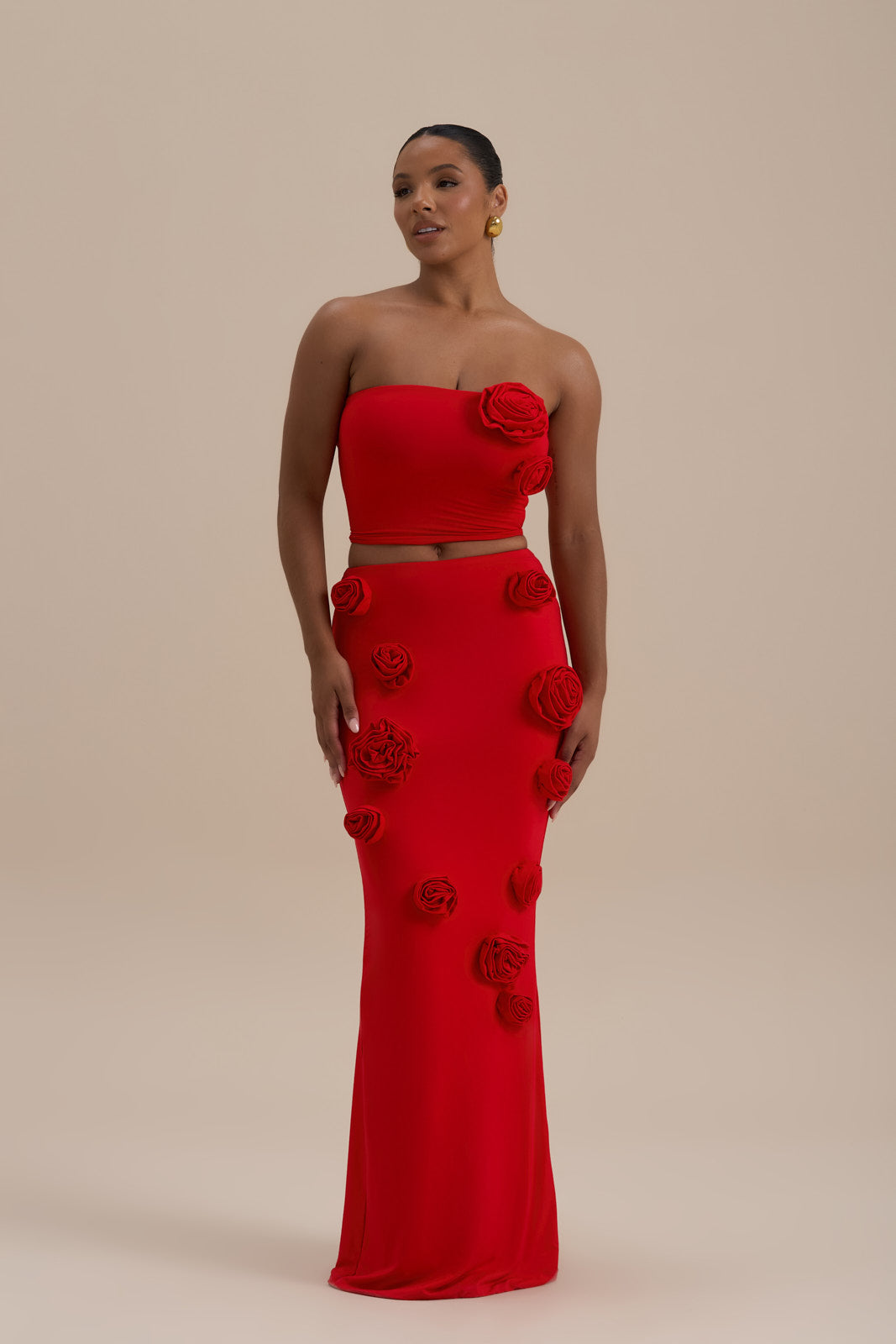 POSIE MAXI SKIRT | RED