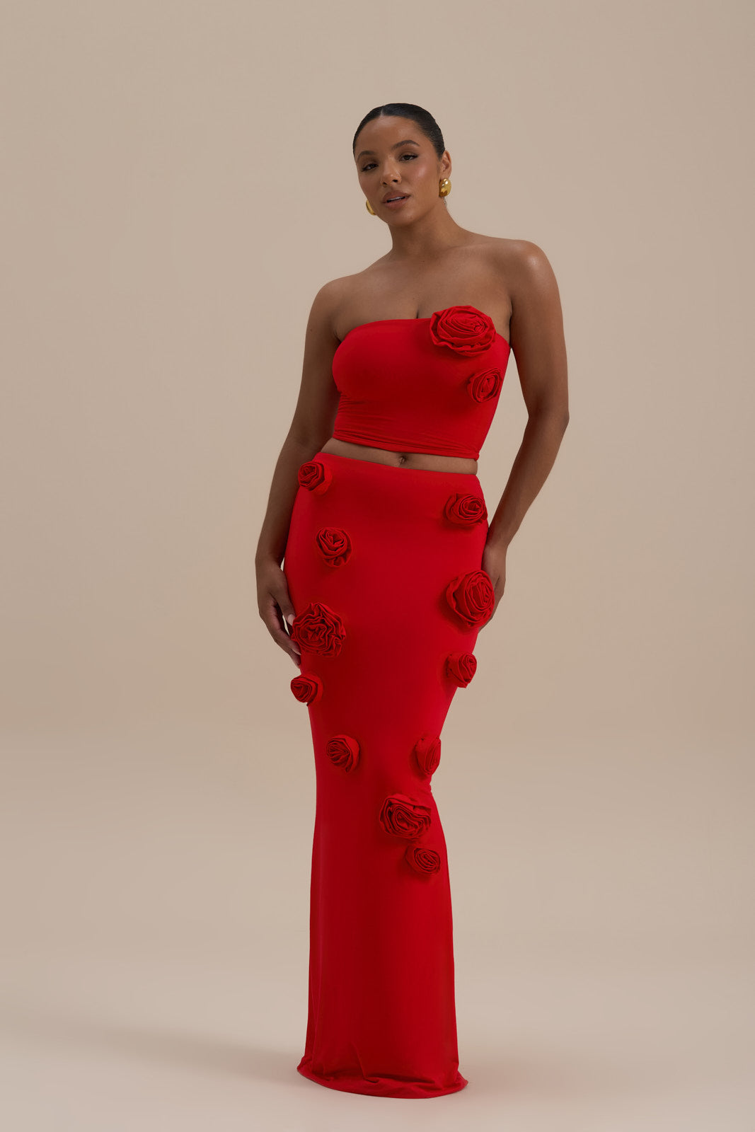 POSIE MAXI SKIRT | RED