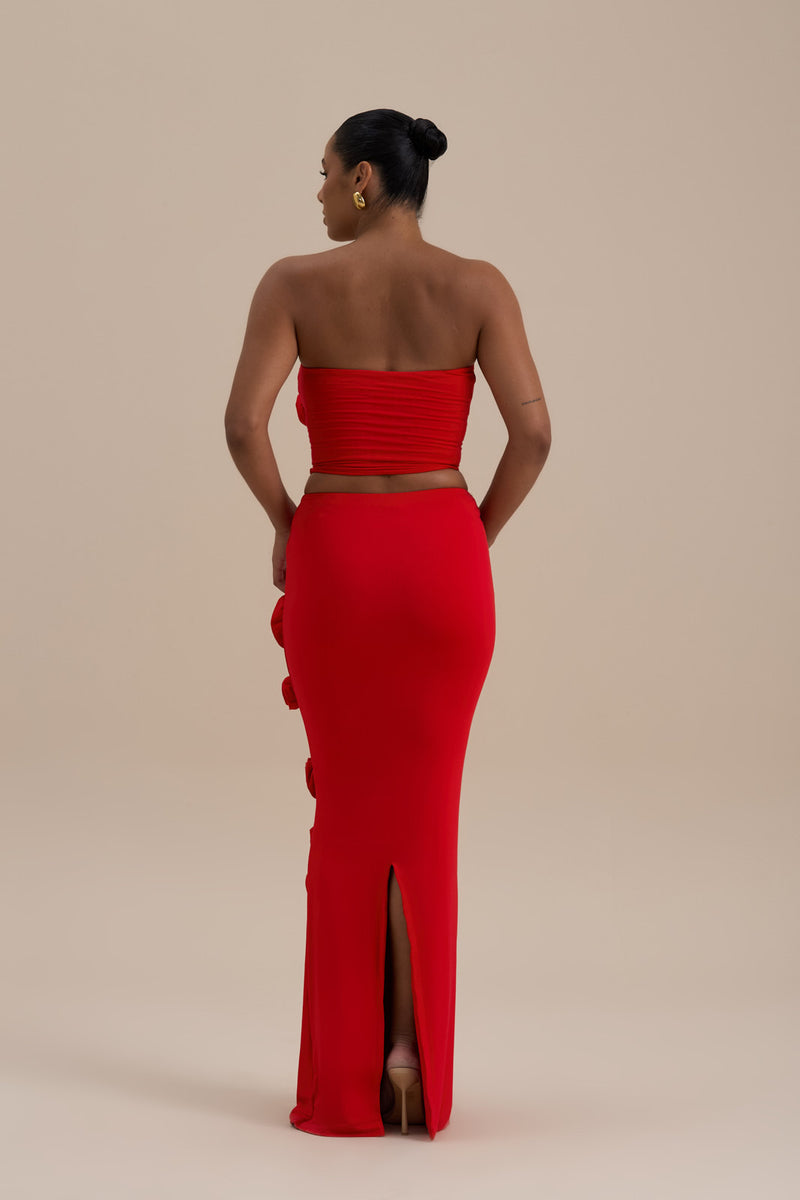 POSIE MAXI SKIRT | RED
