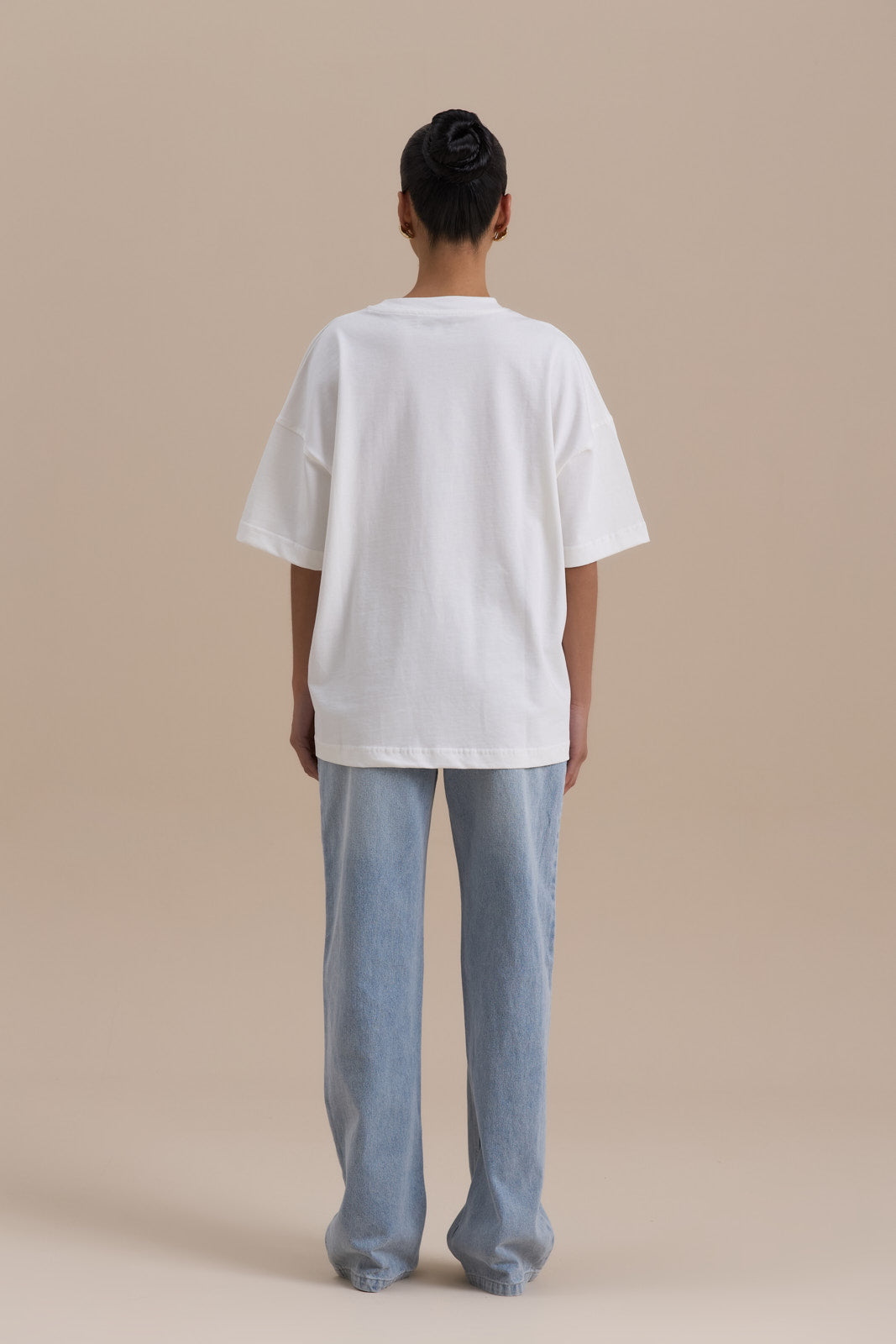 WANDER OVERSIZED T-SHIRT | WHITE + CHOCOLATE