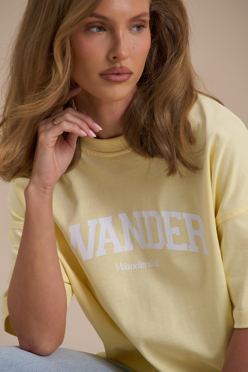 WANDER OVERSIZED T-SHIRT | LEMON