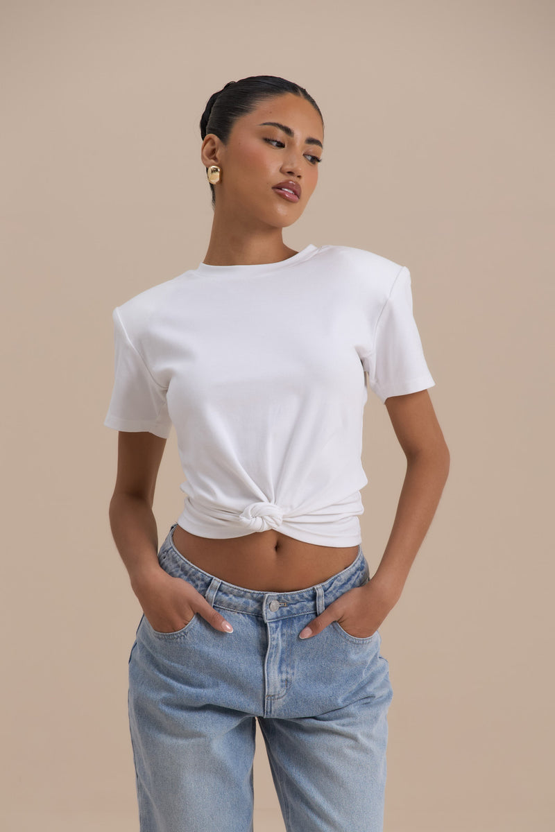 KNOT SO BASIC T-SHIRT | WHITE