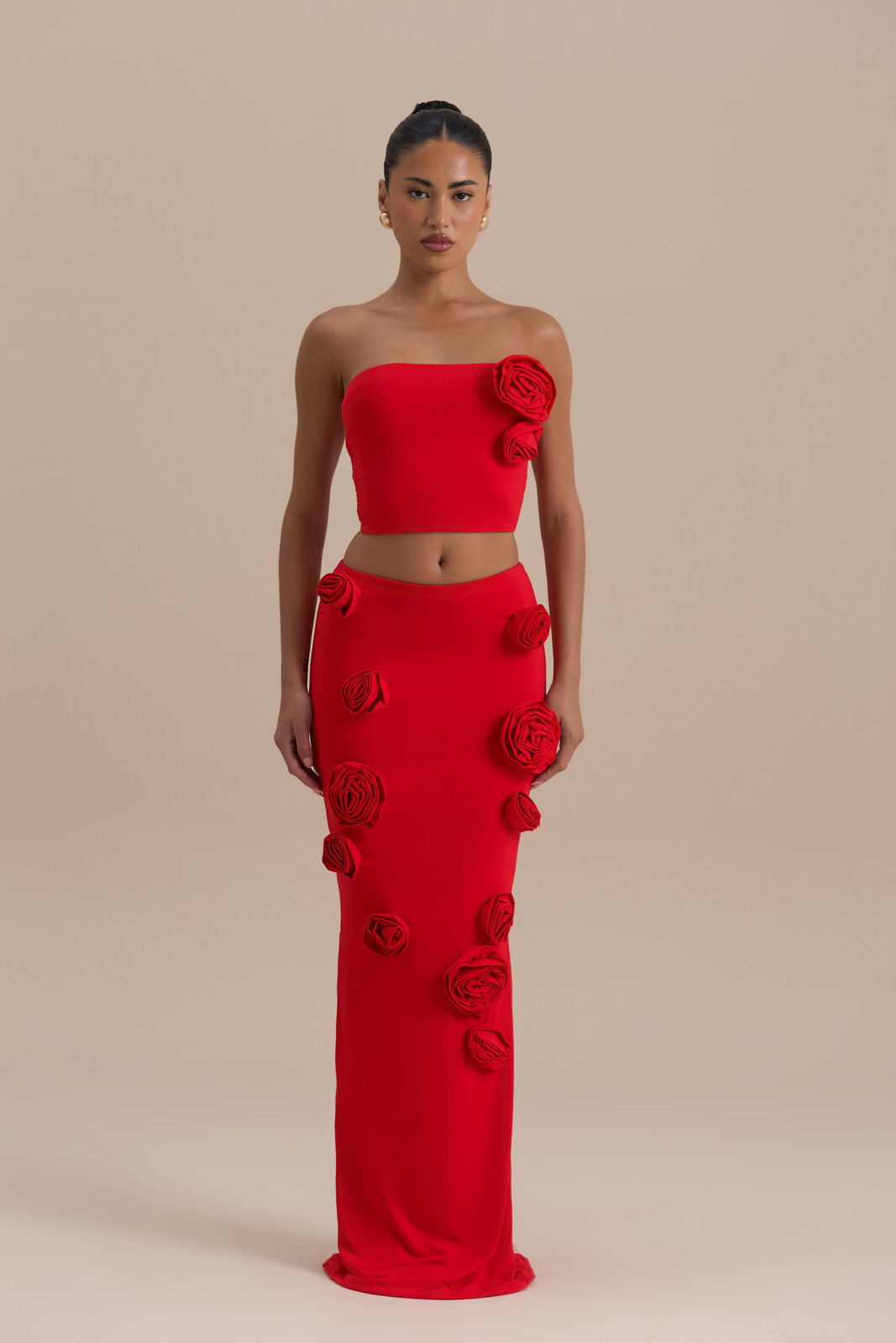 POSIE MAXI SKIRT | RED