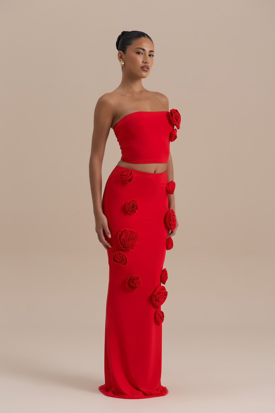 POSIE MAXI SKIRT | RED