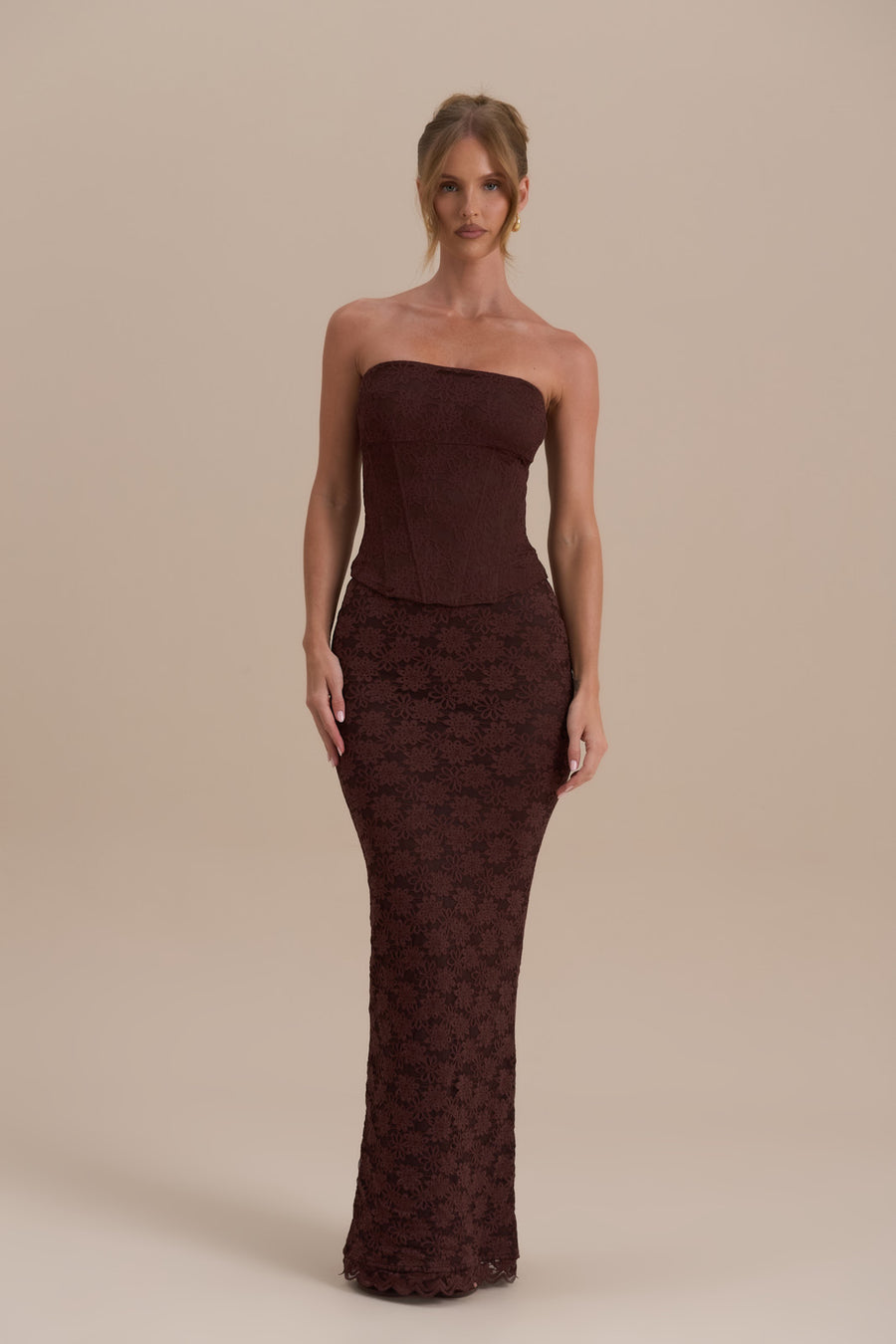 LACIE CORSET TOP | CHOCOLATE LACE