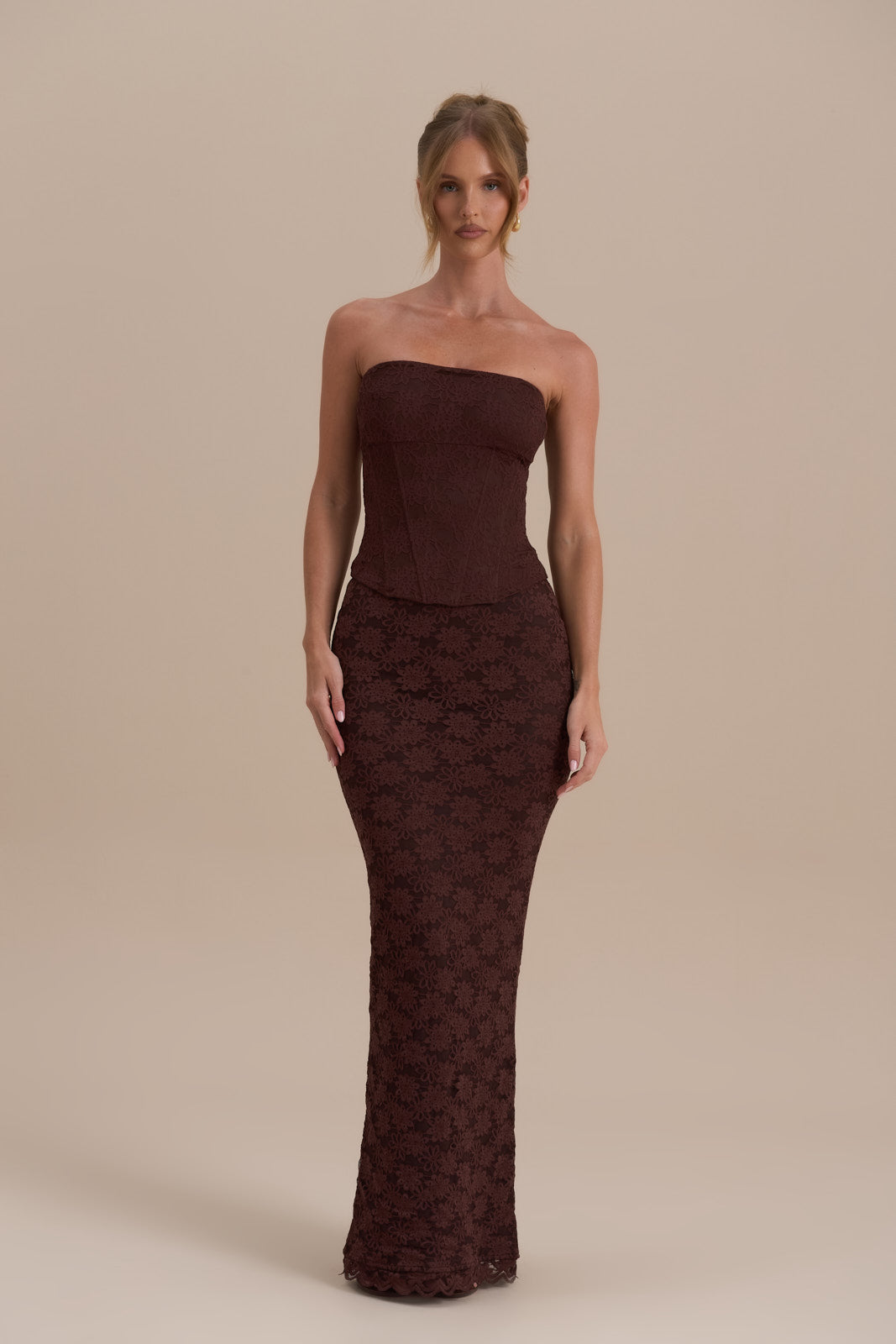 LACIE CORSET TOP | CHOCOLATE LACE