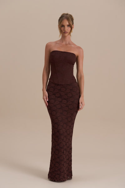 LACIE CORSET TOP | CHOCOLATE LACE