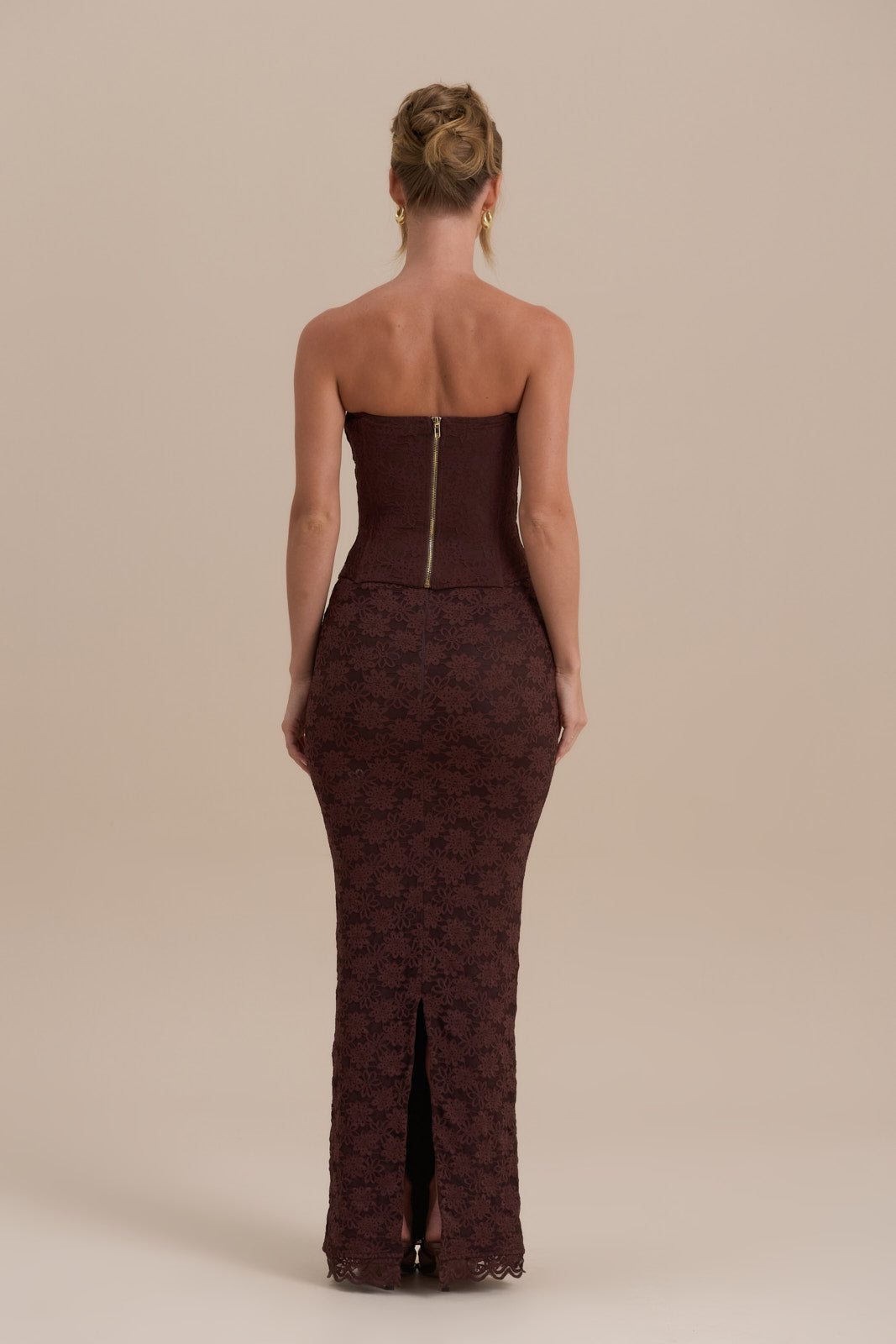 LACIE MAXI SKIRT | CHOCOLATE LACE