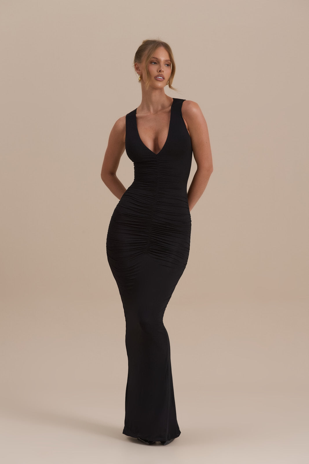 TATE SLEEVELESS MAXI DRESS | BLACK