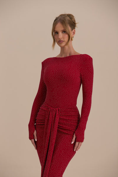NARA LONG SLEEVE BODYSUIT | RED HOTFIX