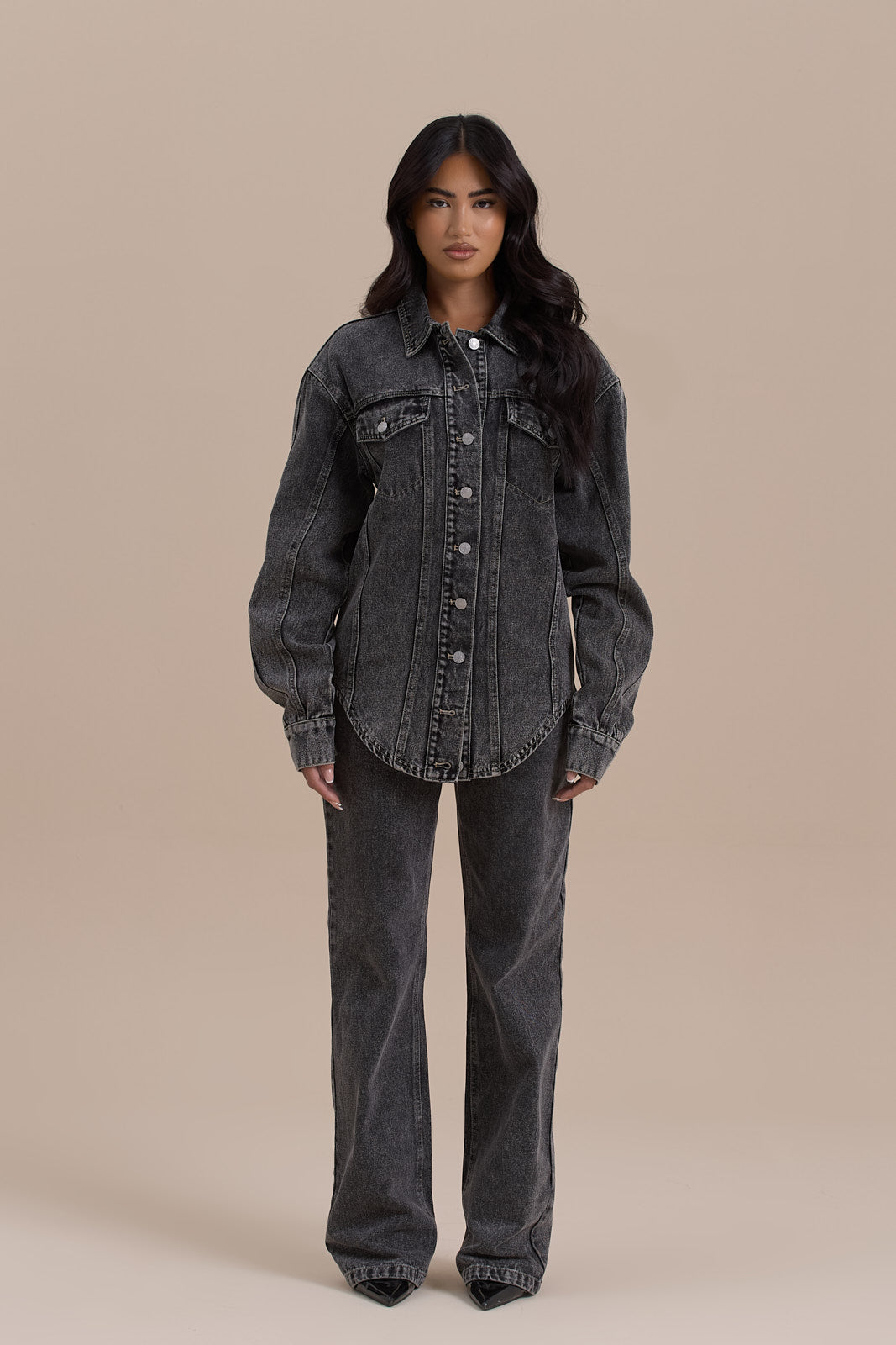 WANDER STRAIGHT LEG JEANS WITH ADJUSTABLE WAIST | DARK WASH DENIM