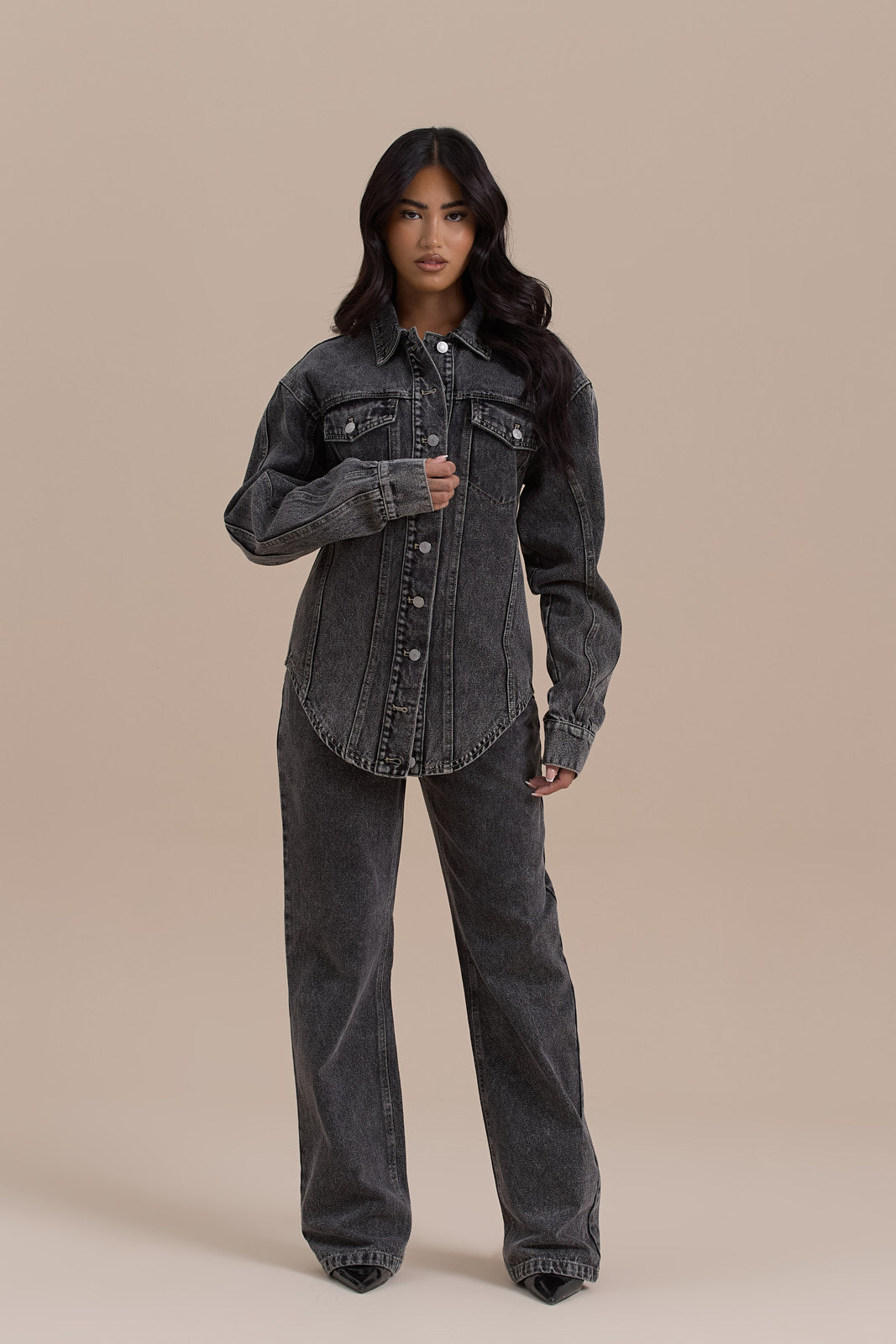 ALIX RELAXED FIT JACKET | DARK WASH DENIM