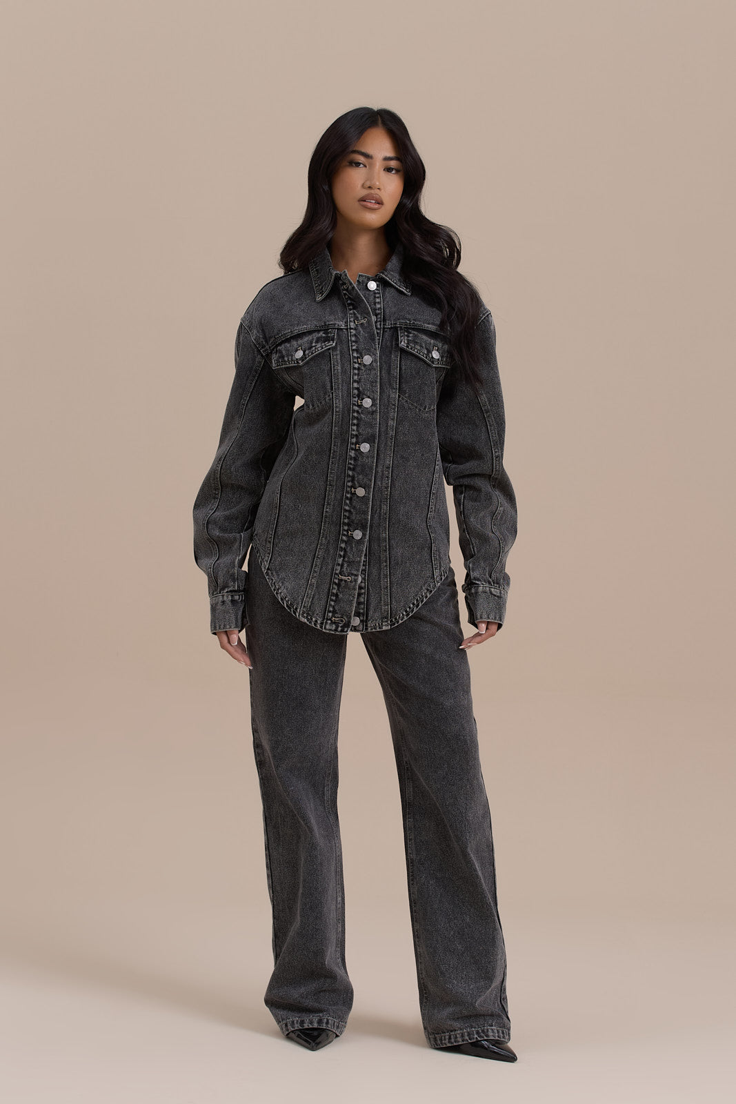 WANDER STRAIGHT LEG JEANS WITH ADJUSTABLE WAIST | DARK WASH DENIM