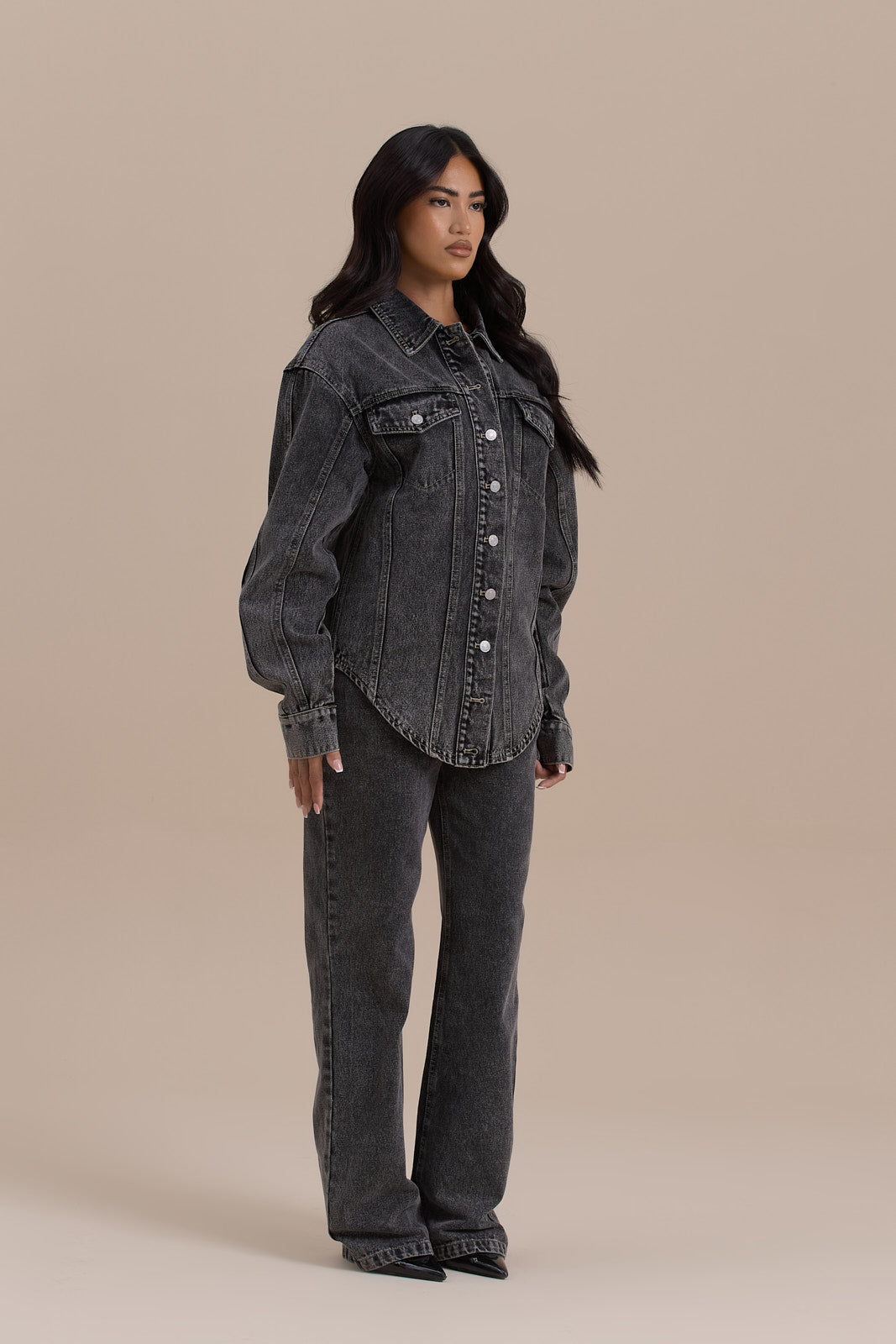 ALIX RELAXED FIT JACKET | DARK WASH DENIM