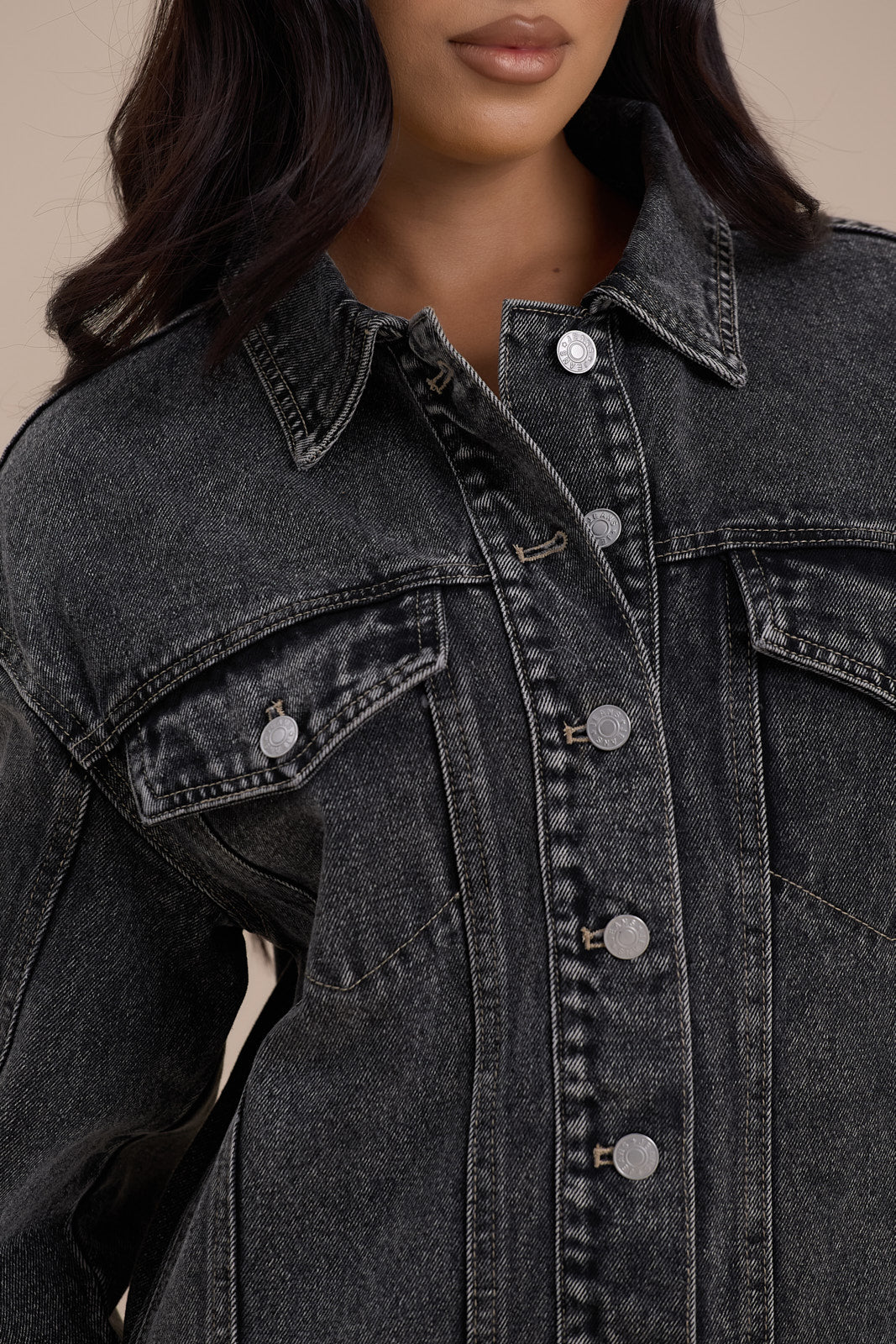 ALIX RELAXED FIT JACKET | DARK WASH DENIM