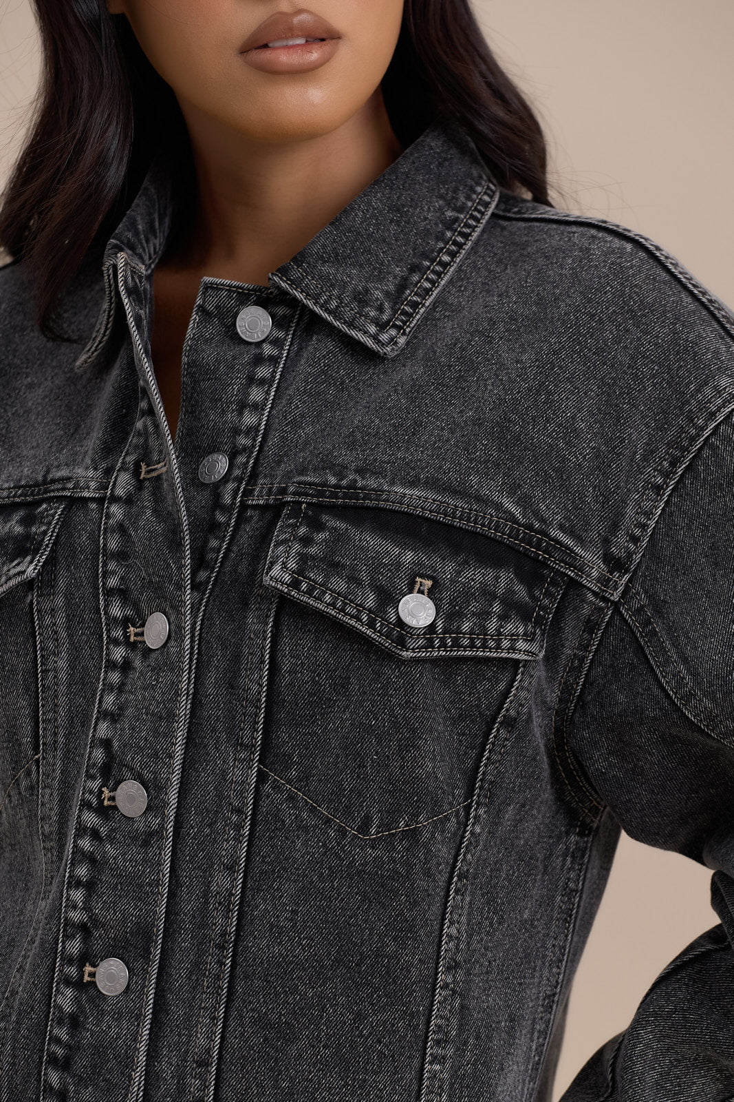 ALIX RELAXED FIT JACKET | DARK WASH DENIM