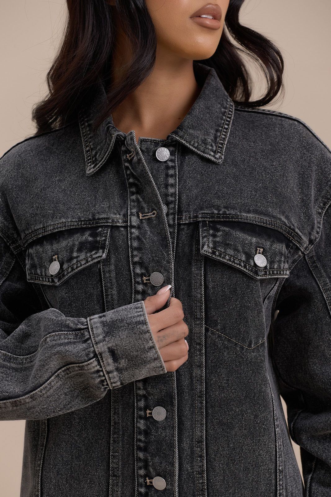 ALIX RELAXED FIT JACKET | DARK WASH DENIM
