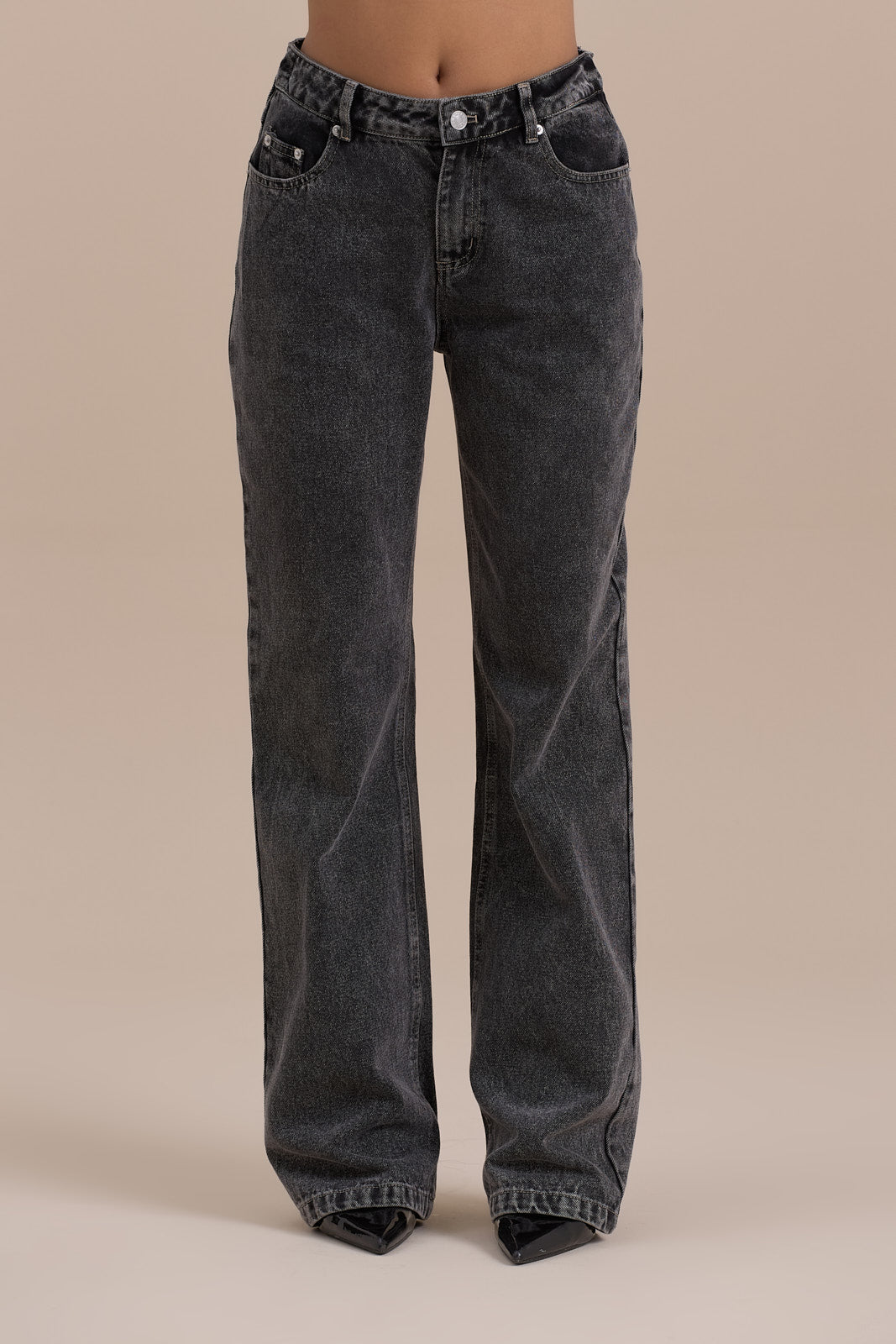WANDER STRAIGHT LEG JEANS WITH ADJUSTABLE WAIST | DARK WASH DENIM