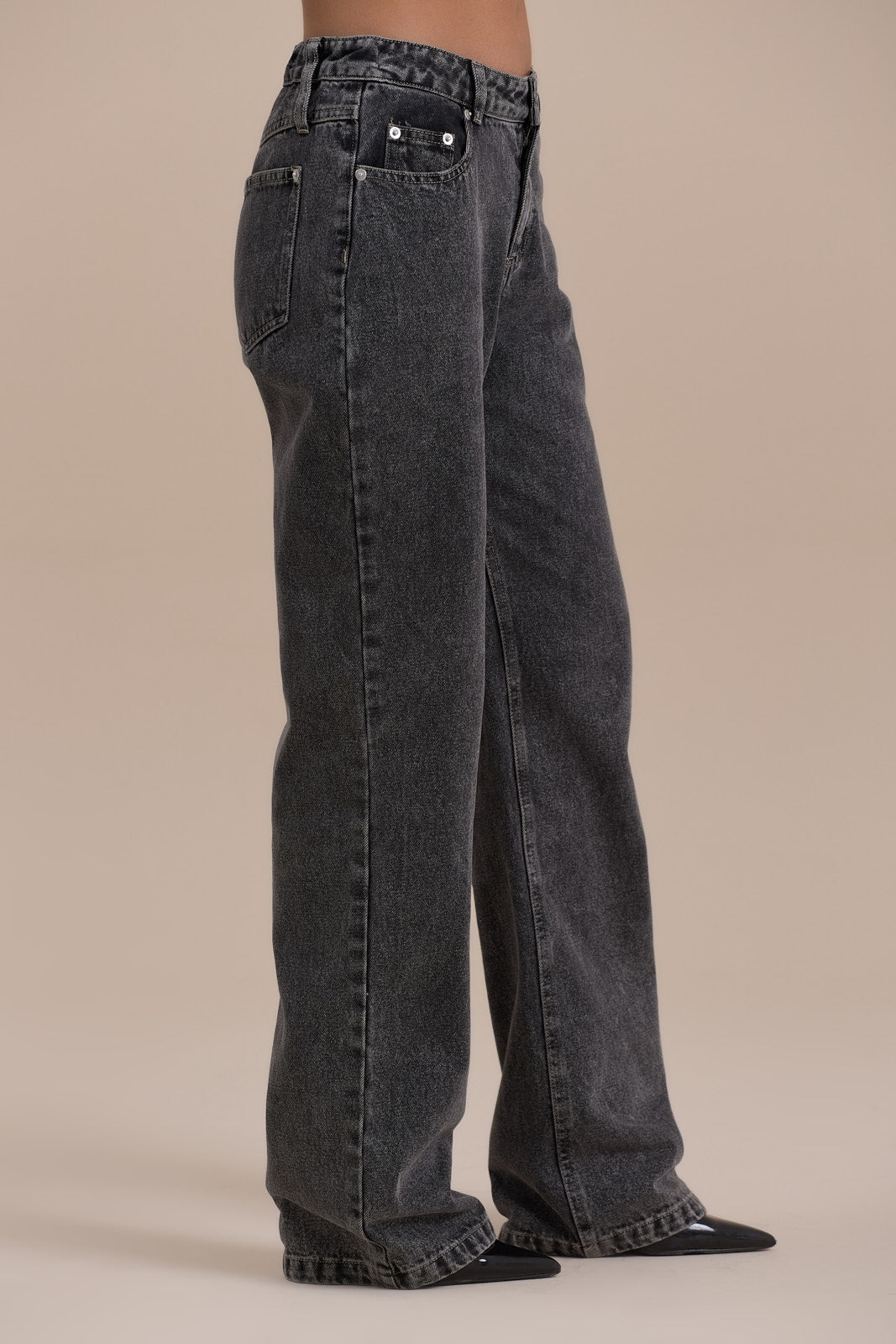 WANDER STRAIGHT LEG JEANS WITH ADJUSTABLE WAIST | DARK WASH DENIM