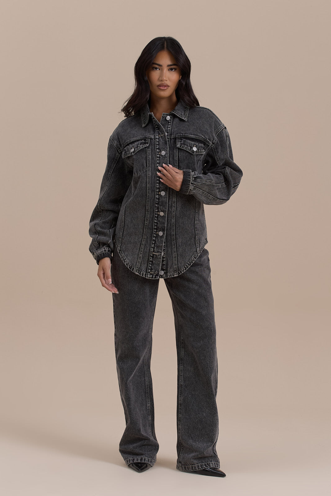 WANDER STRAIGHT LEG JEANS WITH ADJUSTABLE WAIST | DARK WASH DENIM