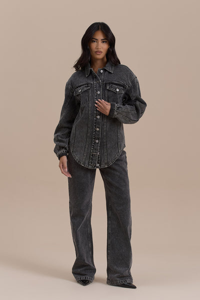 WANDER STRAIGHT LEG JEANS WITH ADJUSTABLE WAIST | DARK WASH DENIM