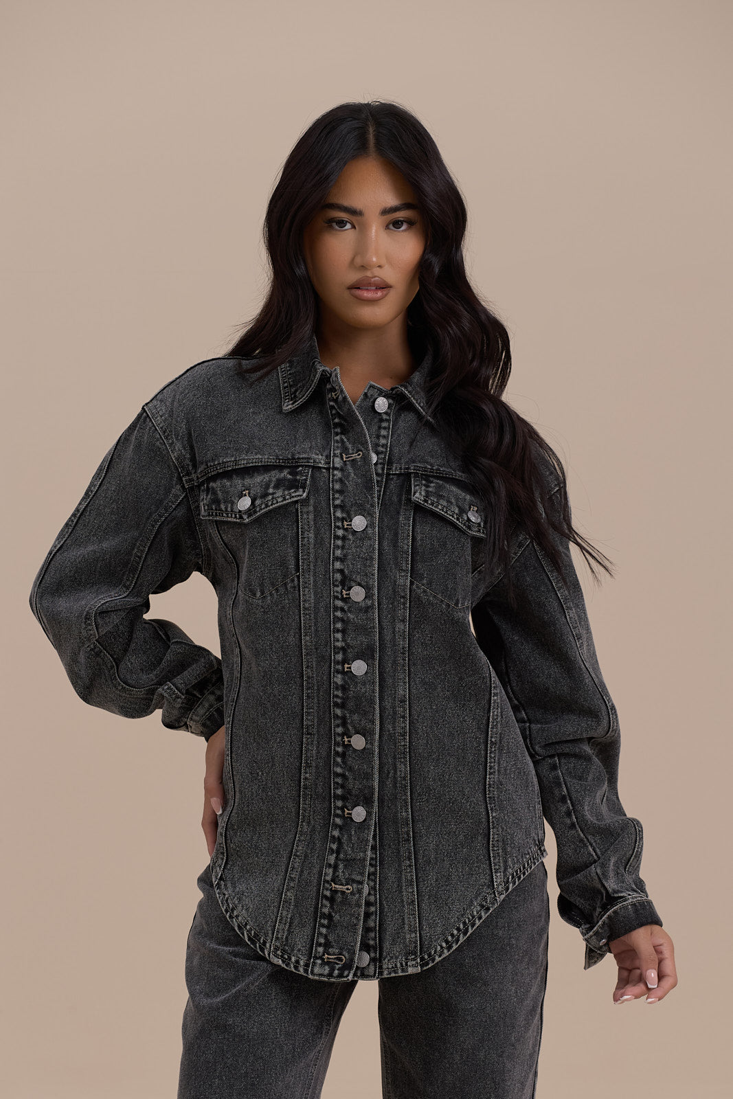ALIX RELAXED FIT JACKET | DARK WASH DENIM