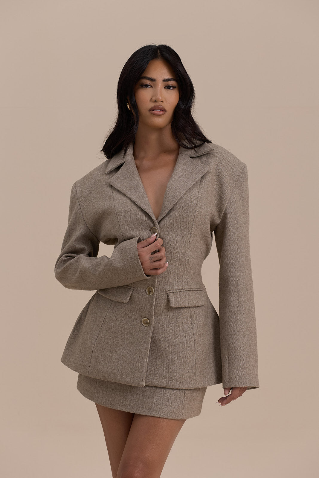 FARRON MINI SKIRT | SAND