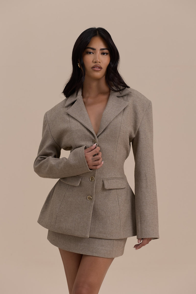 FARRON MINI SKIRT | SAND