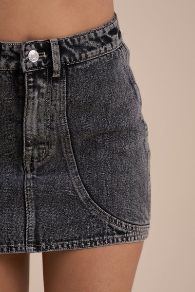 ALIX MINI SKIRT | DARK WASH DENIM