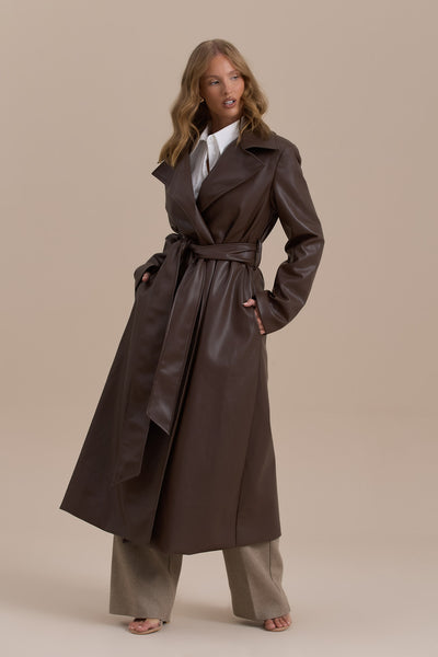 ANUSHKA COAT | CHOCOLATE