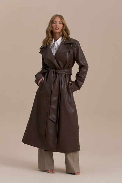 ANUSHKA COAT | CHOCOLATE