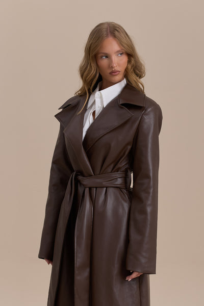ANUSHKA COAT | CHOCOLATE