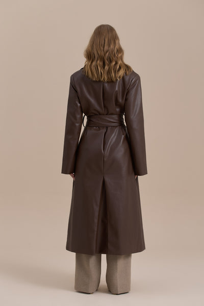 ANUSHKA COAT | CHOCOLATE