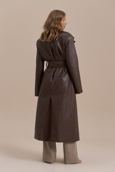 ANUSHKA COAT | CHOCOLATE
