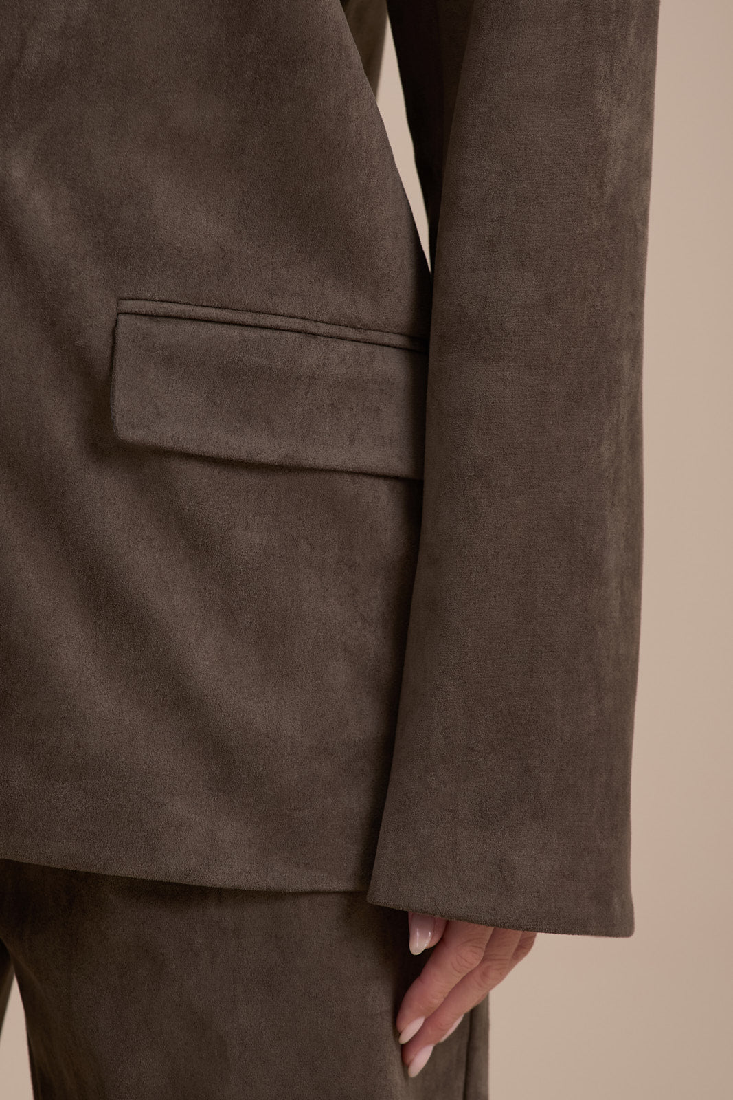 SUEDE BLAZER | DARK TAUPE
