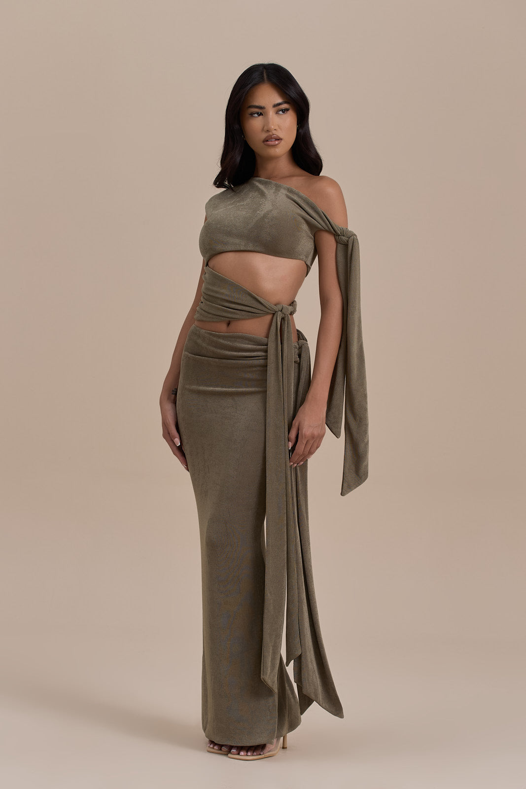 NOA CUT OUT TOP | KHAKI