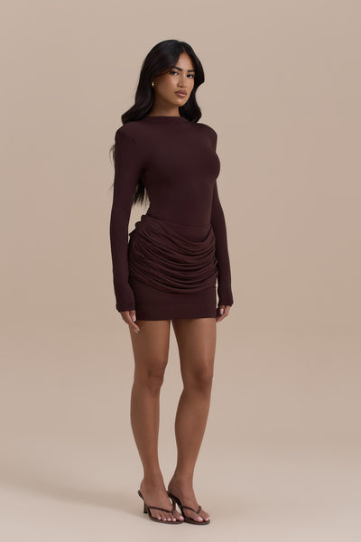 ASHTIN MINI SKIRT | ESPRESSO