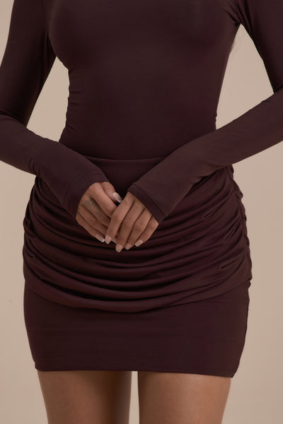 ASHTIN MINI SKIRT | ESPRESSO