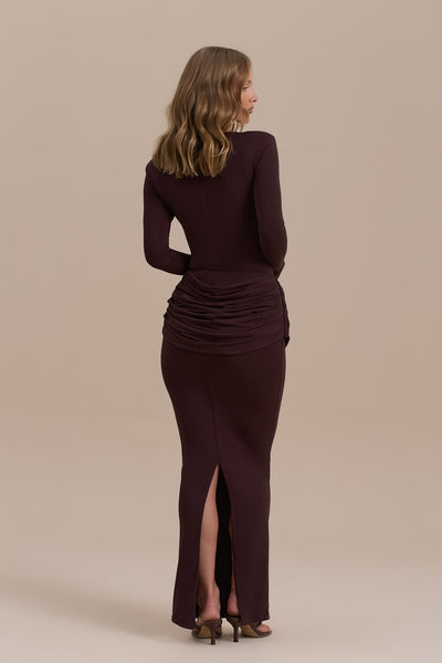 ASHTIN BOAT NECK BODYSUIT | ESPRESSO