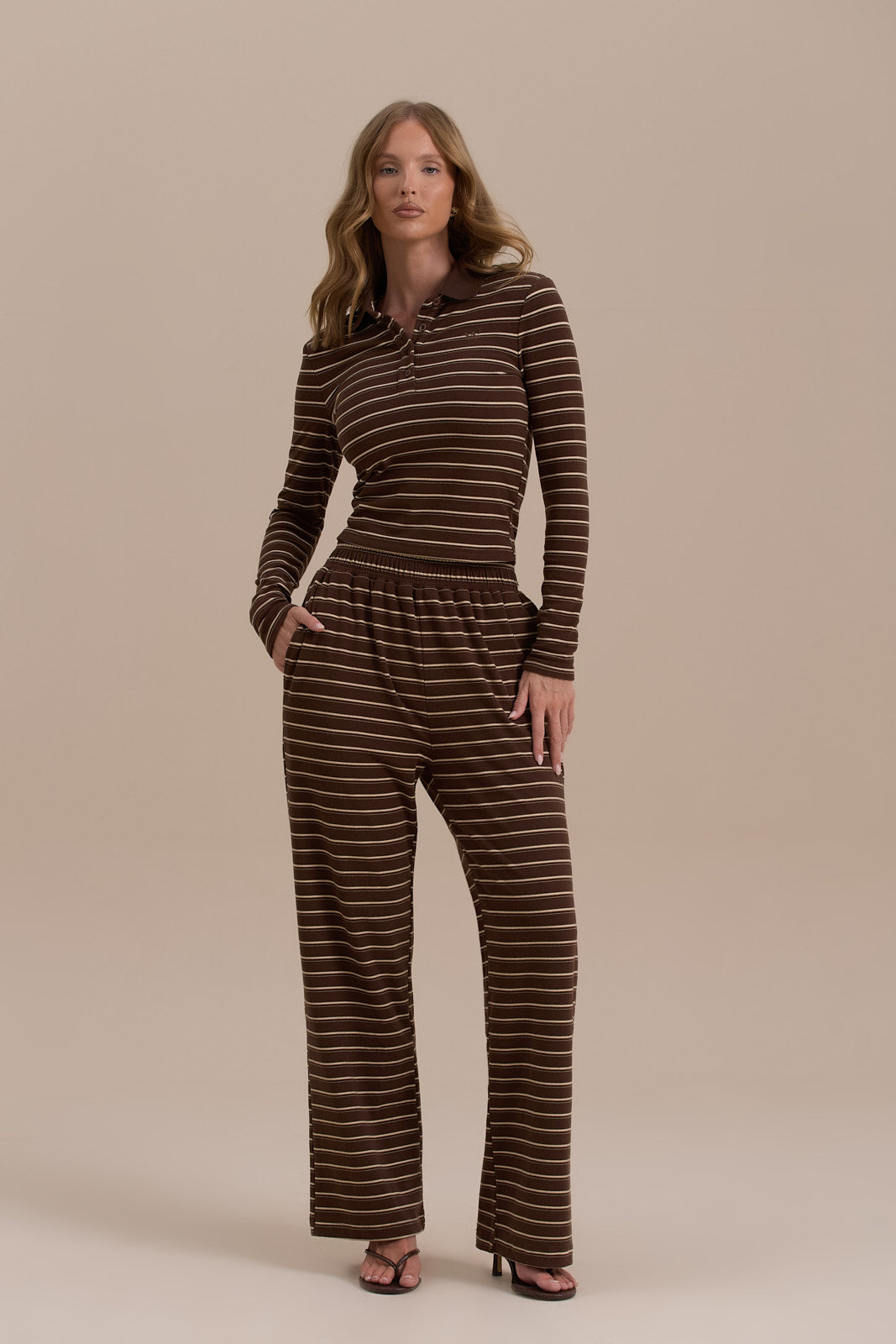 FRANKIE TROUSERS | CHOCOLATE STRIPE