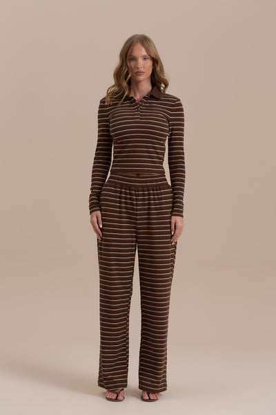 FRANKIE TROUSERS | CHOCOLATE STRIPE