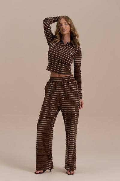 FRANKIE TROUSERS | CHOCOLATE STRIPE