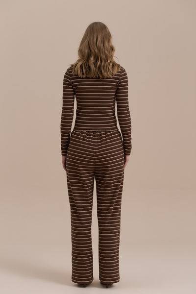 FRANKIE TROUSERS | CHOCOLATE STRIPE