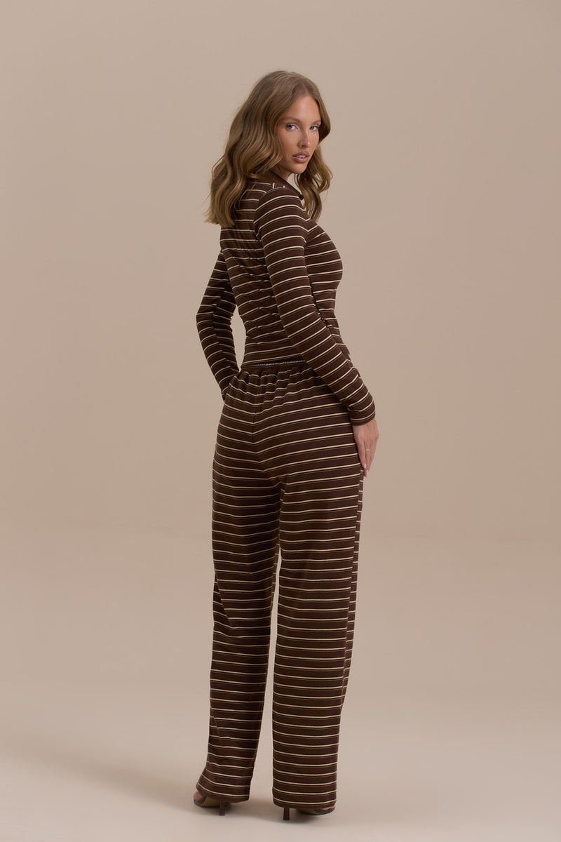 FRANKIE TROUSERS | CHOCOLATE STRIPE
