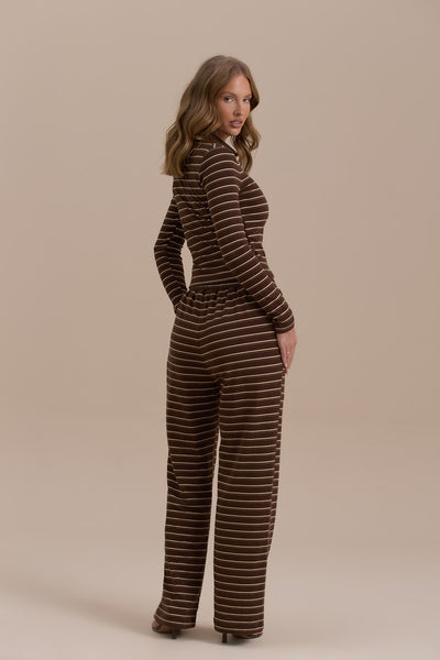 FRANKIE TROUSERS | CHOCOLATE STRIPE