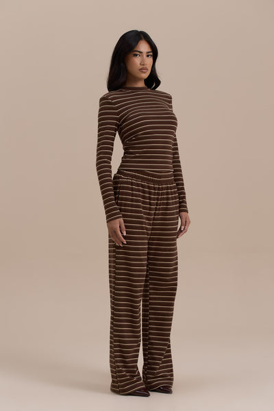 FRANKIE TROUSERS | CHOCOLATE STRIPE
