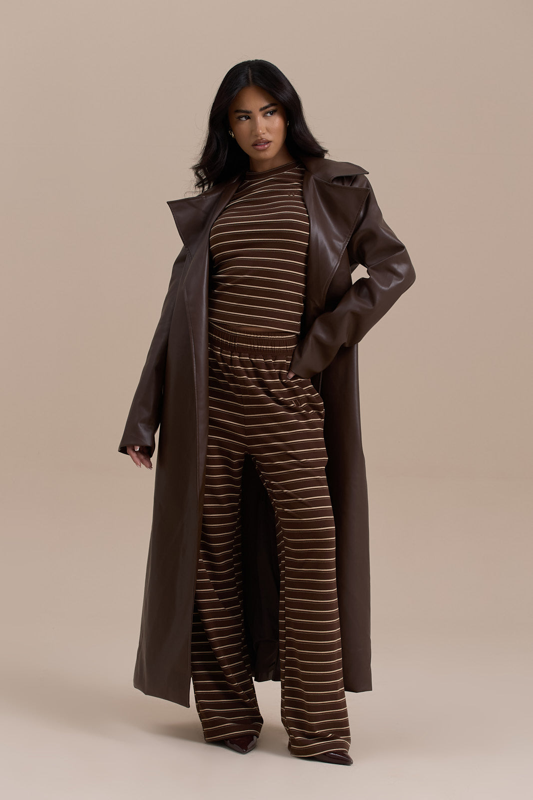 ANUSHKA TRENCH COAT | CHOCOLATE - SALE – Wander Doll